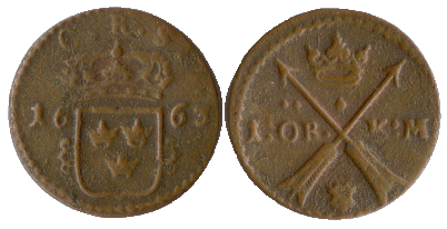 Karl XI, 1 �re KM, 1663