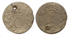 Karl XI, 1 Rundst�ck (�re), 1673, Reval