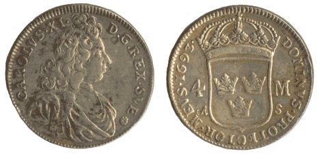 Karl XI, 4 mark